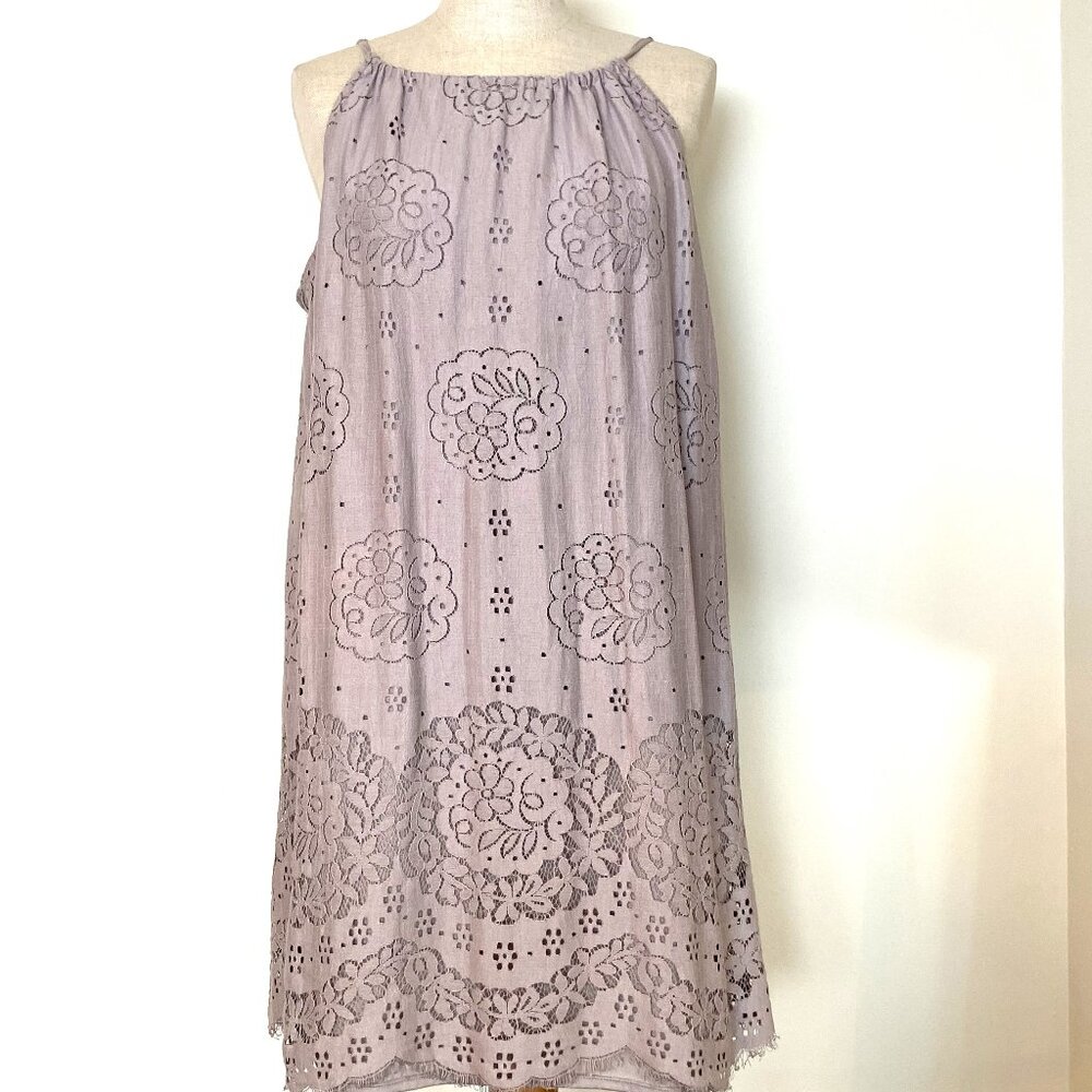MaxStudio Sleeveless Purple Summer Dress